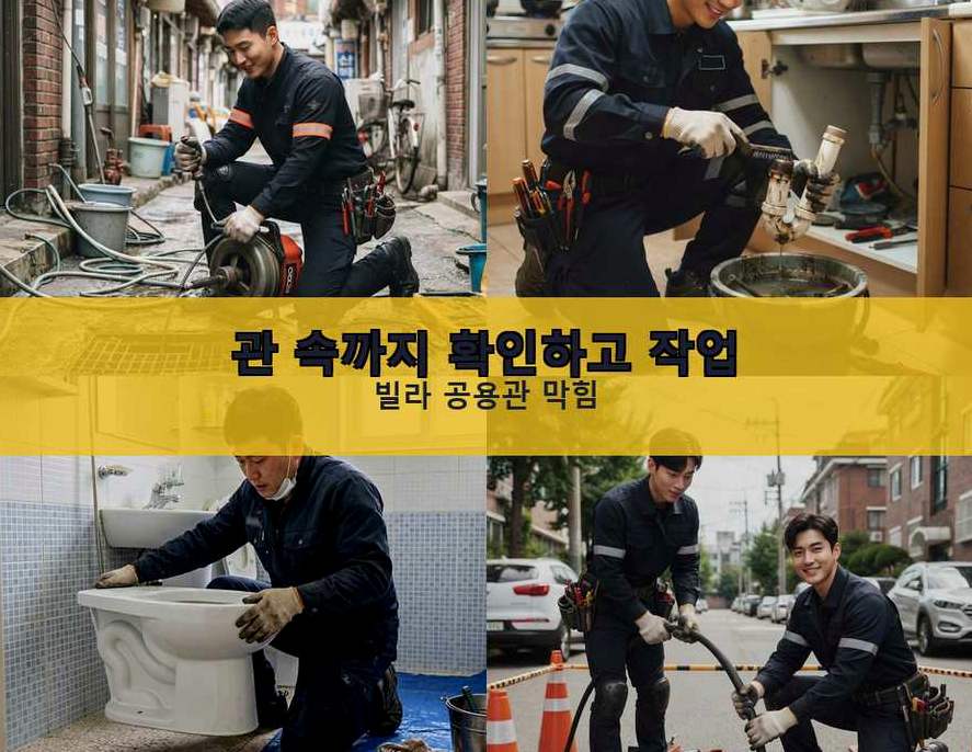 서울 은평구 수색동 배관청소 당일 처리 현장 작업 사진 - 배관해결사