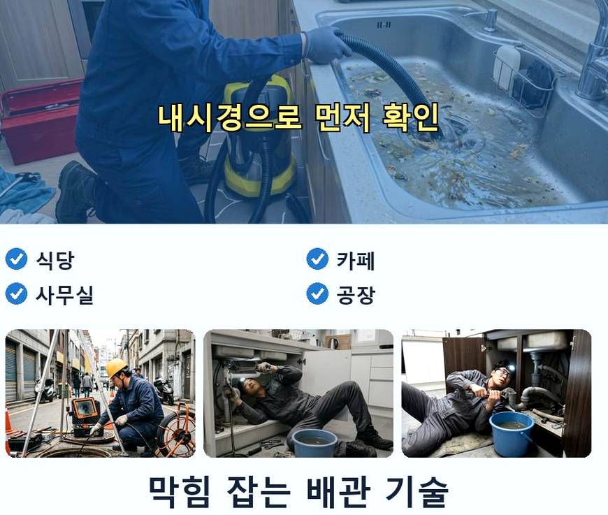 서울 은평구 수색동 베란다 배수구막힘 당일 처리 현장 작업 사진 - 배관해결사