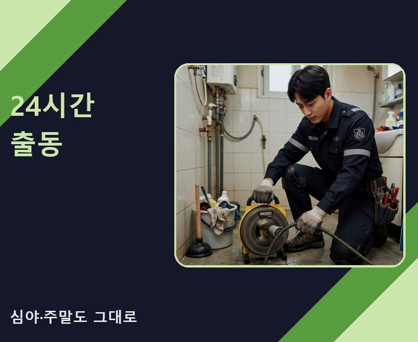 서울 은평구 수색동 변기막힘 뚫음 현장 작업 사진 - 배관해결사