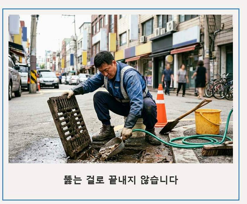 서울 은평구 수색동 주방 하수구막힘 출장비 무료 현장 작업 사진 - 배관해결사