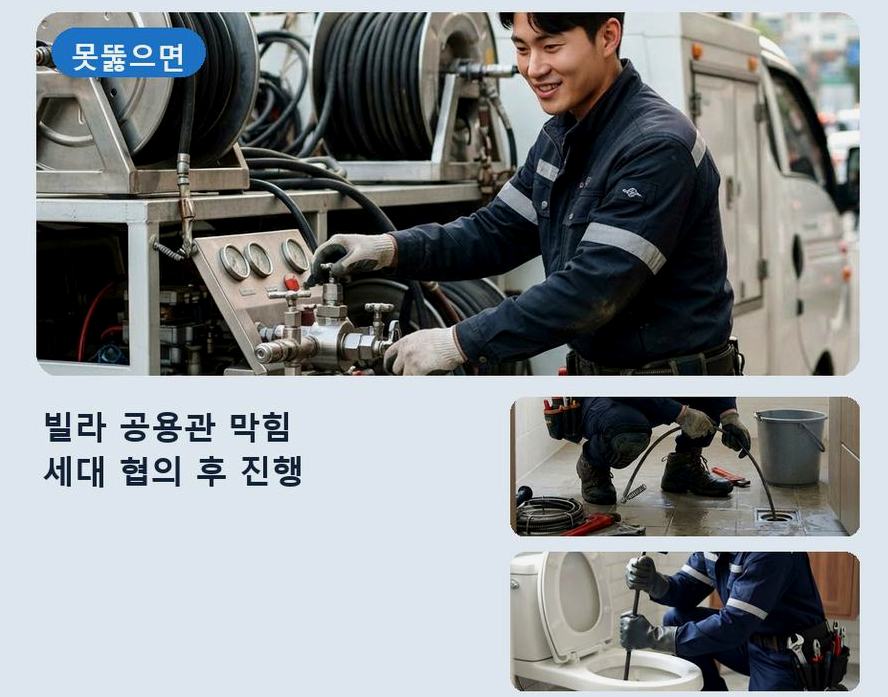 남양주시 수석동 변기막힘 비용 현장 작업 사진 - 배관해결사
