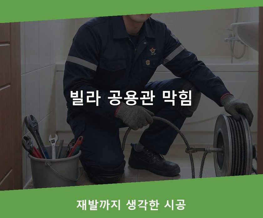 서울 강북구 수유동 세면대막힘 뚫음 현장 작업 사진 - 배관해결사