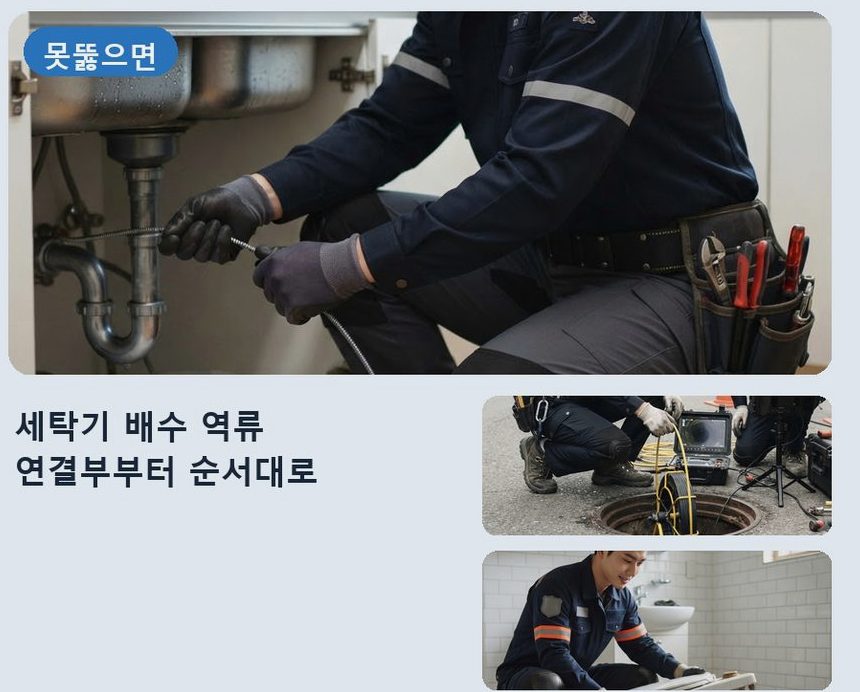 서울 강북구 수유동 욕실 배수구막힘 24시 출동 현장 작업 사진 - 배관해결사