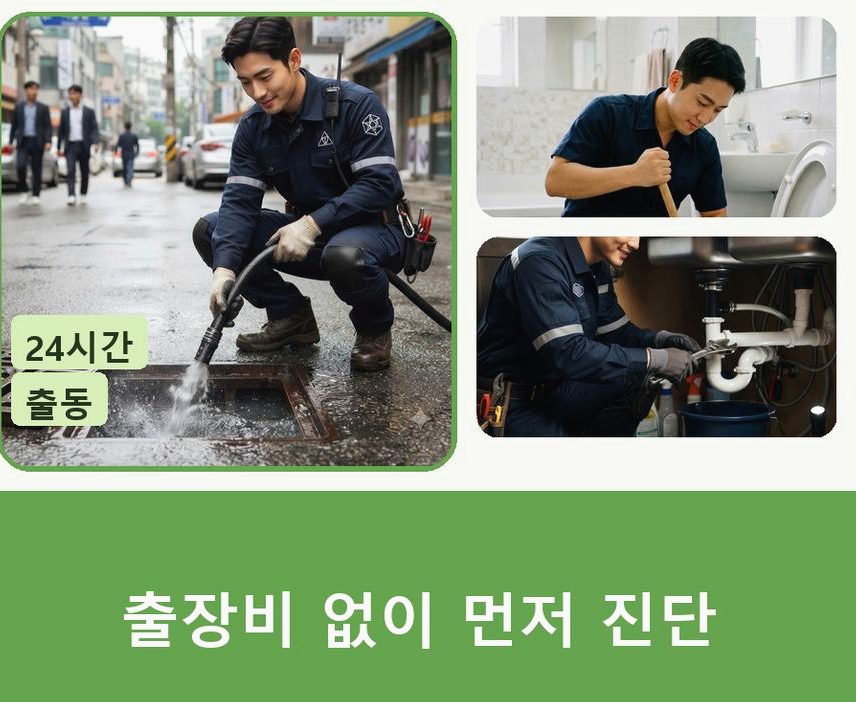 구리시 수택동 변기막힘 가격 안내 현장 작업 사진 - 배관해결사