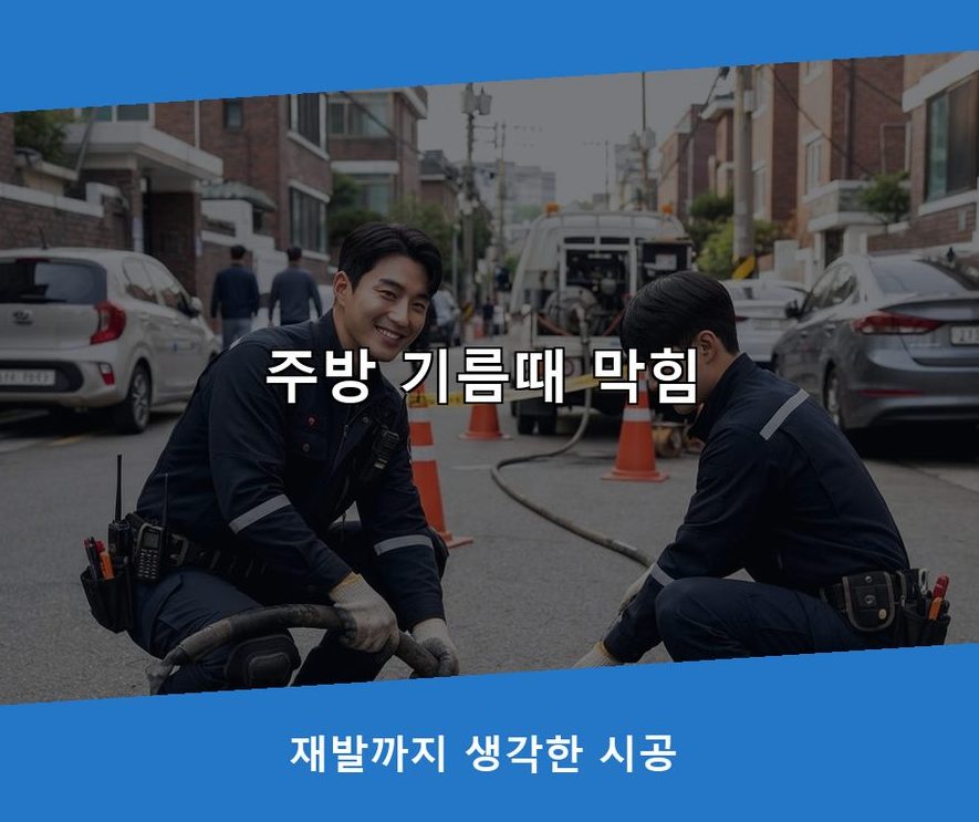 구리시 수택동 정화조막힘 가격 안내 현장 작업 사진 - 배관해결사