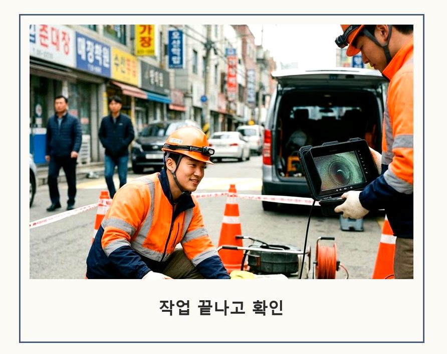서울 중구 수표동 배수구막힘 당일 처리 현장 작업 사진 - 배관해결사