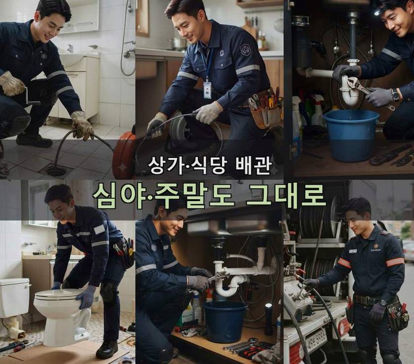 서울 중구 수표동 변기막힘 뚫음 현장 작업 사진 - 배관해결사