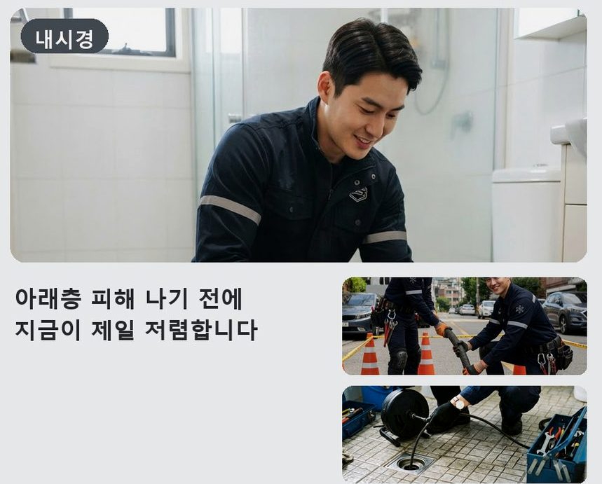 서울 중구 신당동 하수구막힘 24시 출동 현장 작업 사진 - 배관해결사
