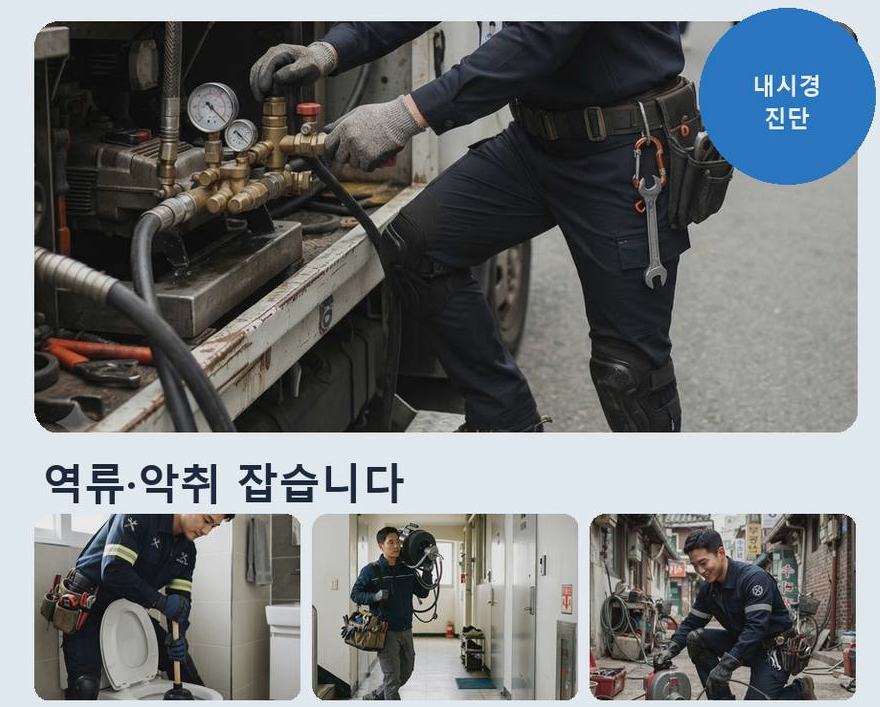 평택시 신대동 싱크대막힘 빠른 해결 현장 작업 사진 - 배관해결사