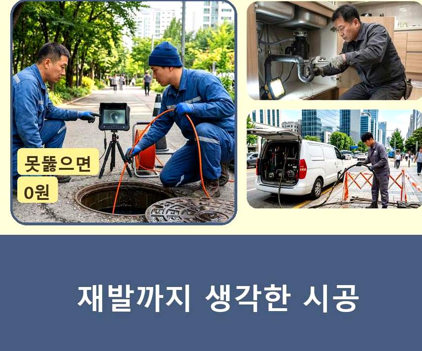 서울 송파구 신천동 싱크대막힘 업체 현장 작업 사진 - 배관해결사