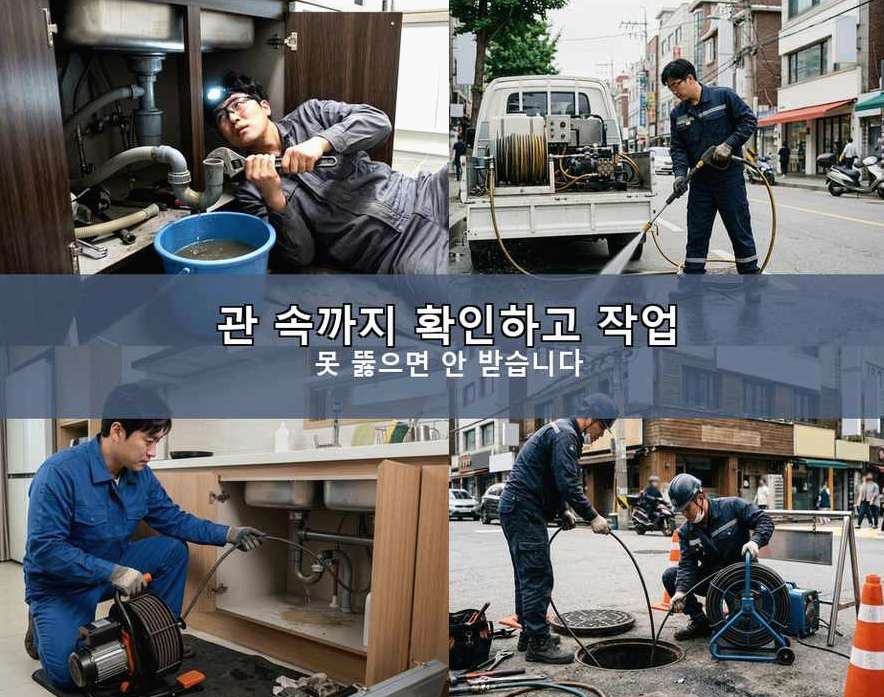 부천시소사구 괴안동 고압세척 고압세척·관통 작업 모습