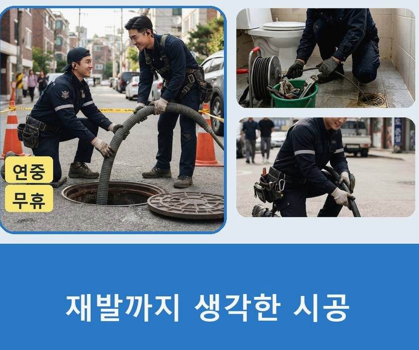 구리시 인창동 싱크대막힘 고압세척·관통 작업 모습