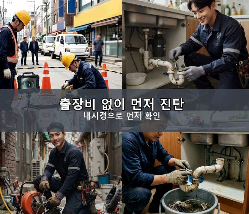 구리시 아천동 욕실 배수구막힘 업체 현장 작업 사진 - 배관해결사