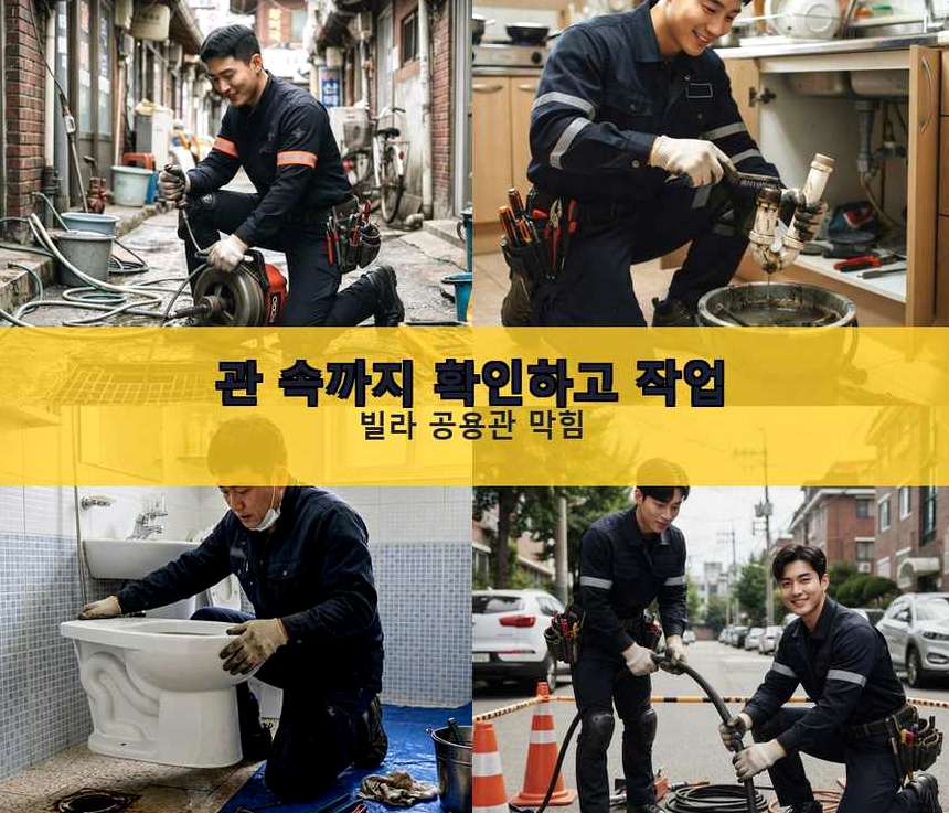 안산시단원구 신길동 싱크대막힘 빠른 해결 현장 작업 사진 - 배관해결사