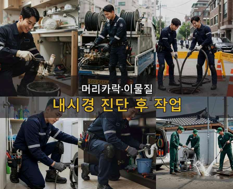 안양시만안구 안양동 고압세척 업체 현장 작업 사진 - 배관해결사