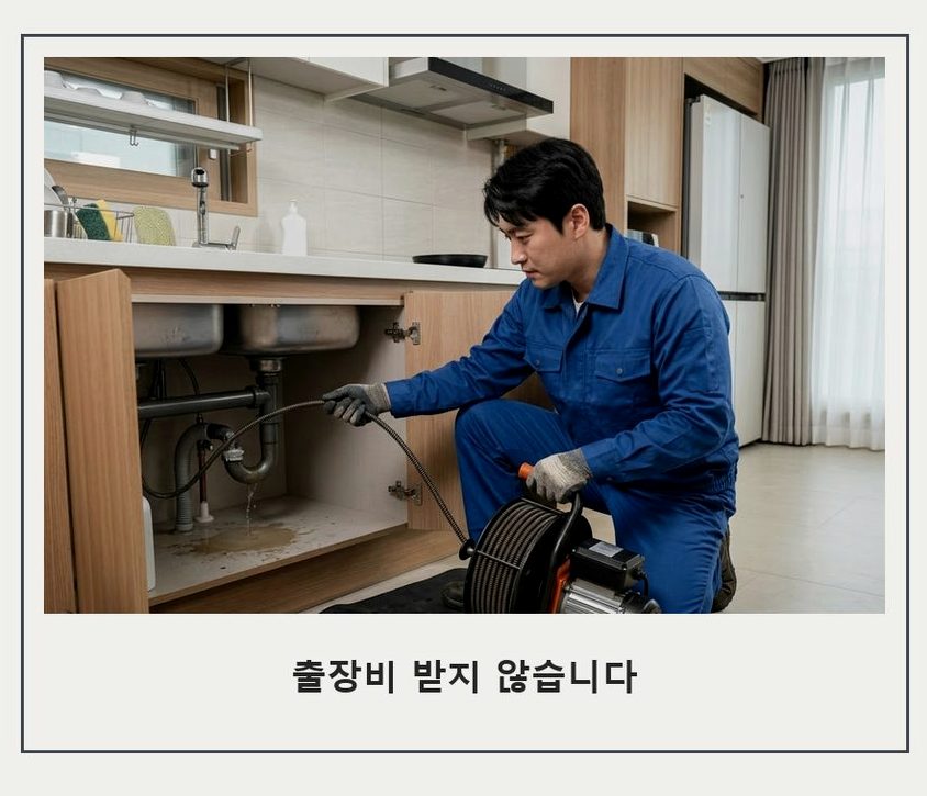 안양시만안구 안양동 싱크대막힘 고압세척·관통 작업 모습
