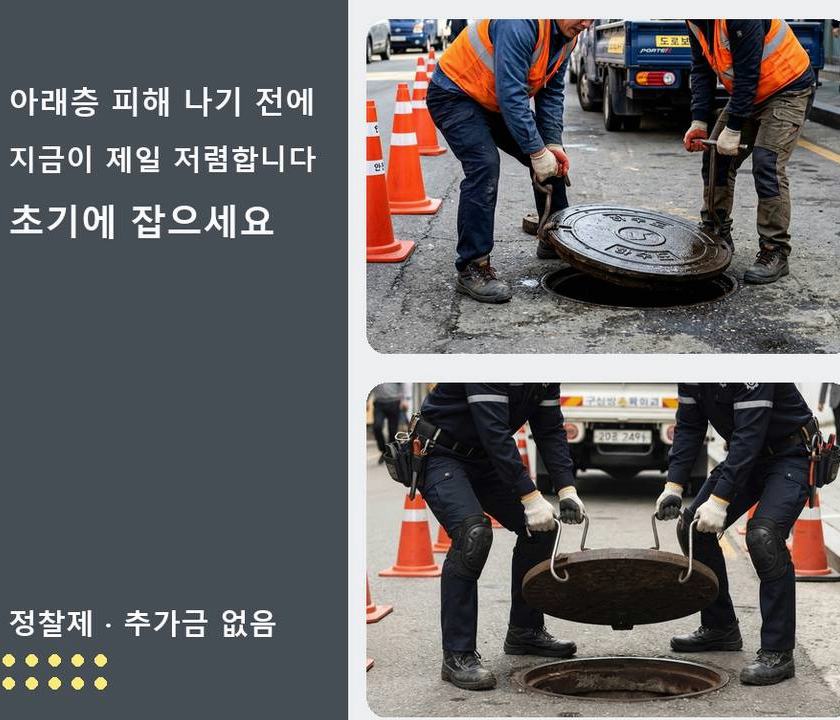 안양시만안구 안양동 변기막힘 원인 진단 현장 작업 사진 - 배관해결사