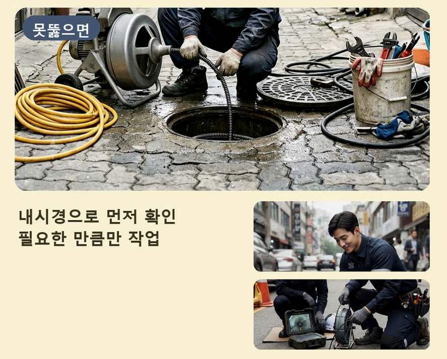 안양시동안구 신촌동 변기막힘 가격 안내 현장 작업 사진 - 배관해결사