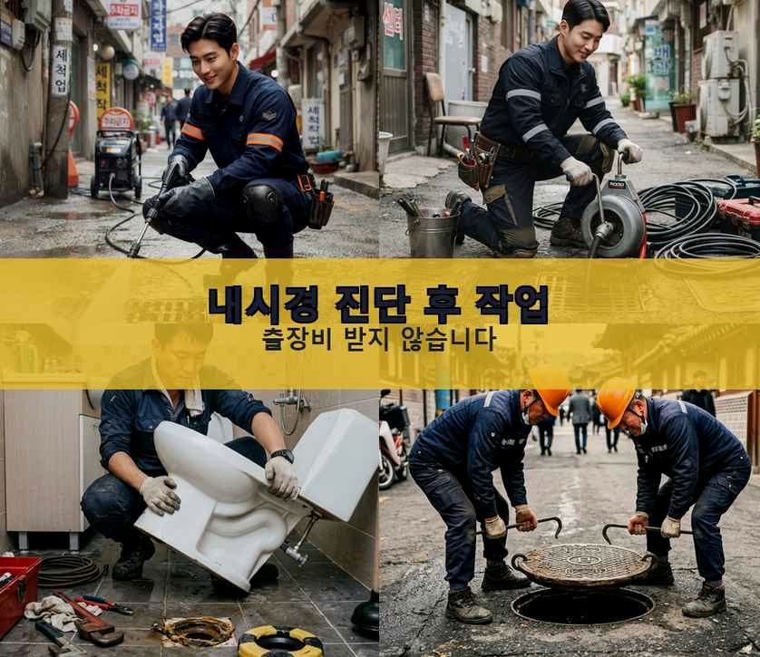 안양시만안구 안양동 오수관막힘 전문 업체 현장 작업 사진 - 배관해결사