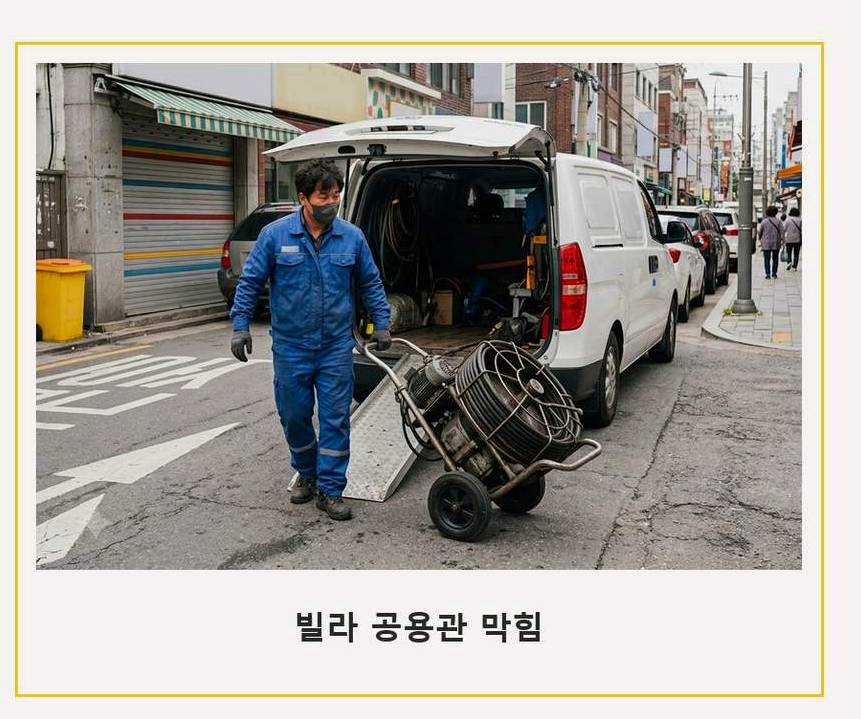 부천시원미구 약대동 배관청소 비용 현장 작업 사진 - 배관해결사