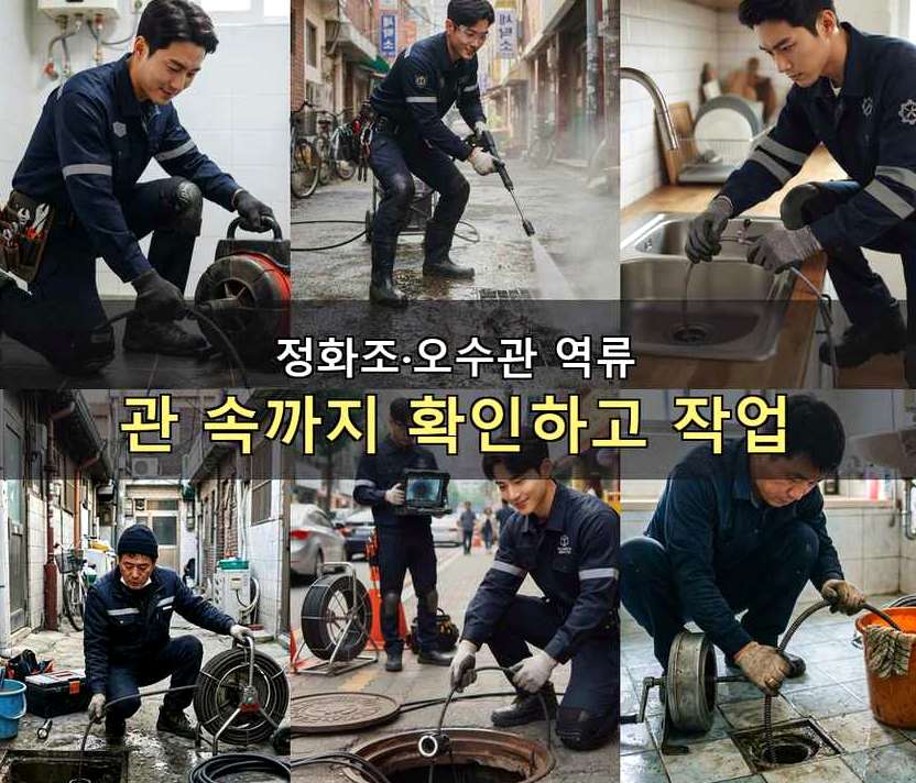 서울 중구 약수동 싱크대막힘 업체 현장 작업 사진 - 배관해결사