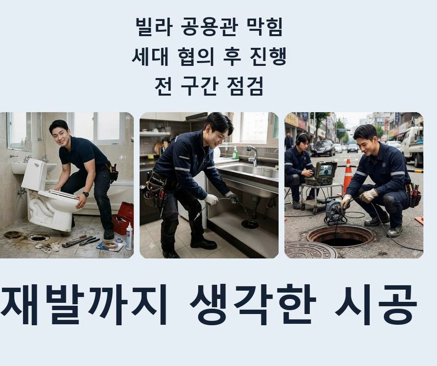 남양주시 양정동 하수구막힘 업체 현장 작업 사진 - 배관해결사