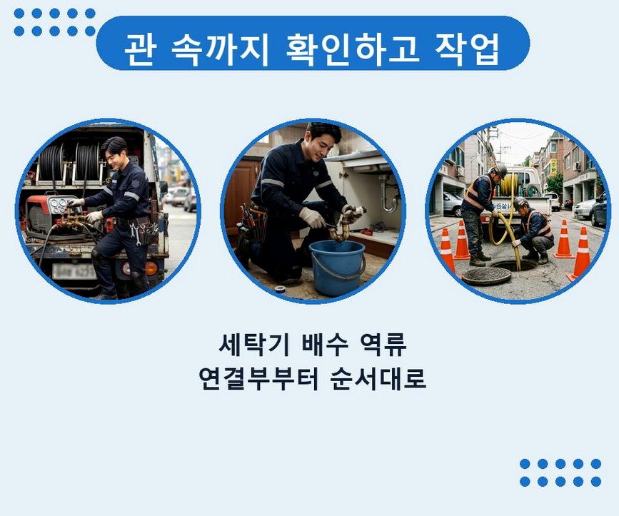 부천시원미구 역곡동 변기막힘 원인 진단 현장 작업 사진 - 배관해결사