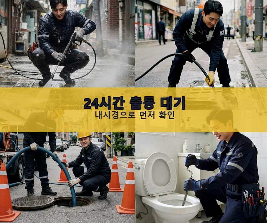 용인시처인구 역북동 배수구막힘 비용 현장 작업 사진 - 배관해결사