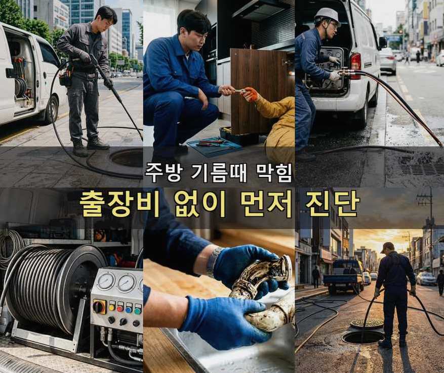 서울 마포구 연남동 하수구막힘 전문 업체 현장 작업 사진 - 배관해결사