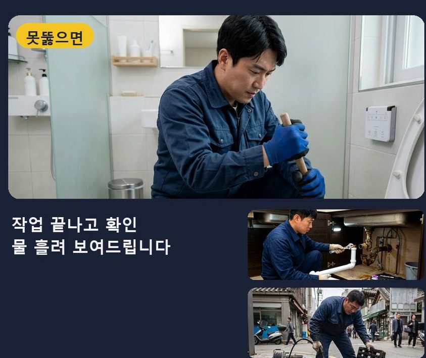 옹진군 연평면남부리 고압세척 업체 현장 작업 사진 - 배관해결사