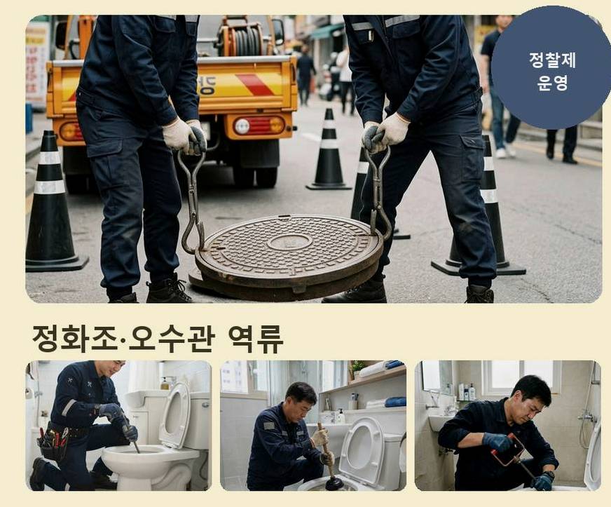 옹진군 연평면남부리 싱크대막힘 업체 현장 작업 사진 - 배관해결사