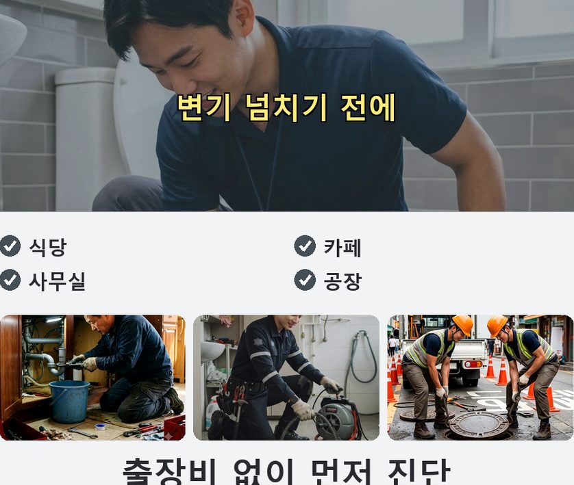 서울 서초구 염곡동 배수구막힘 비용 현장 작업 사진 - 배관해결사