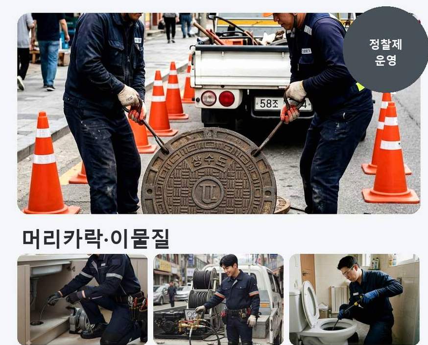 남양주시 오남읍양지리 싱크대막힘 출장비 무료 현장 작업 사진 - 배관해결사