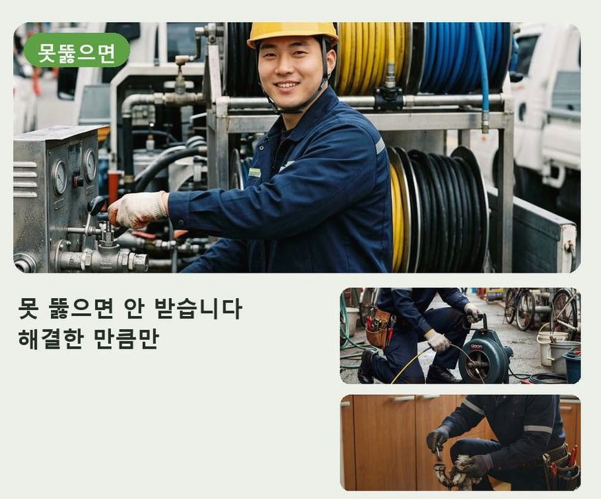 평택시 오성면교포리 하수구막힘 빠른 해결 현장 작업 사진 - 배관해결사