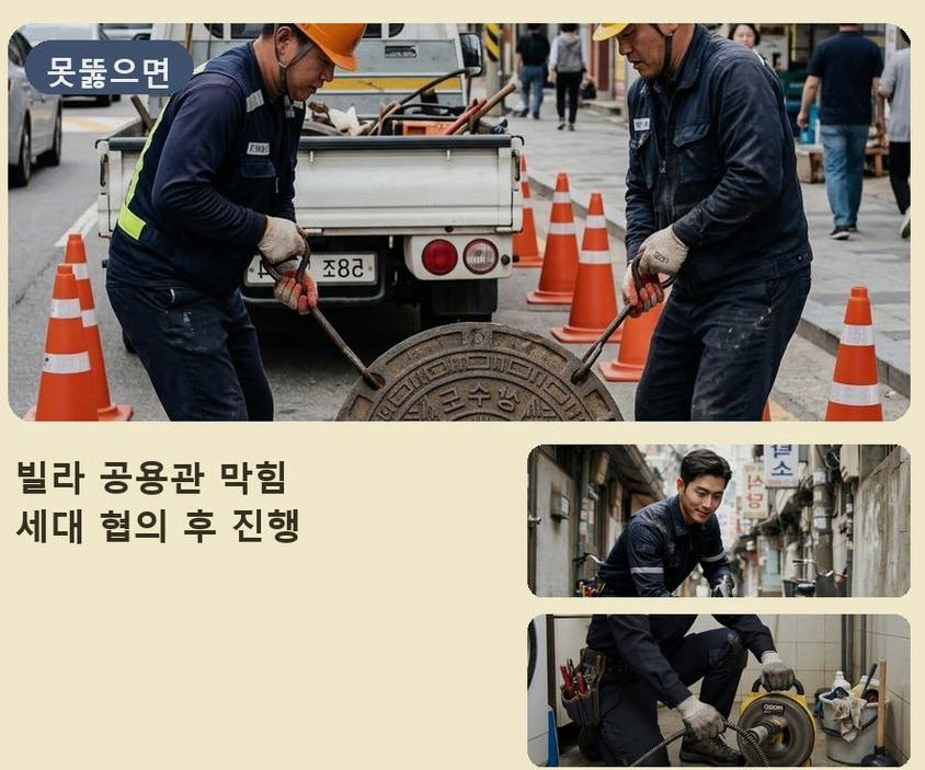 서울 중구 오장동 싱크대막힘 전문 업체 현장 작업 사진 - 배관해결사