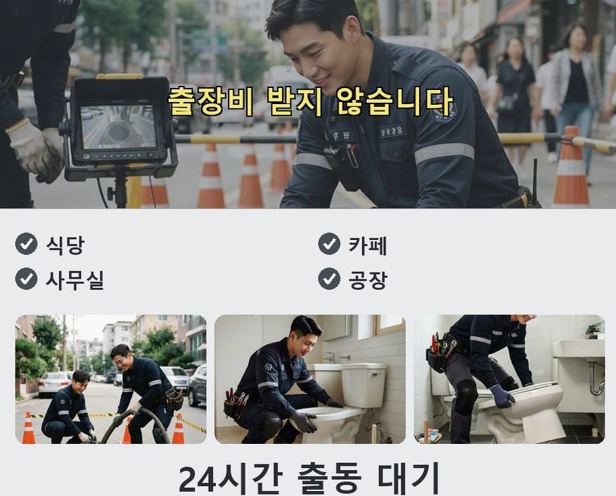 성남시분당구 이매동 싱크대막힘 고압세척·관통 작업 모습