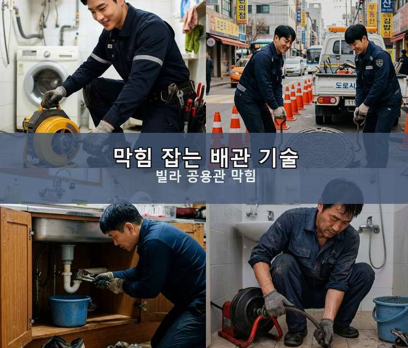 용인시처인구 운학동 싱크대막힘 업체 현장 작업 사진 - 배관해결사