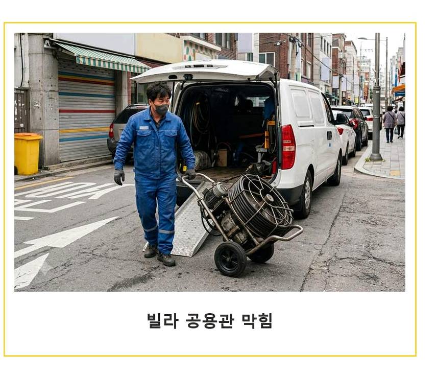 용인시처인구 원삼면가재월리 배수구막힘 당일 처리 현장 작업 사진 - 배관해결사