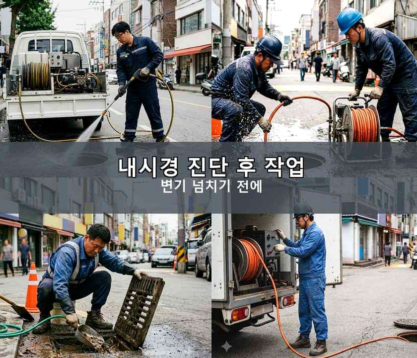 안산시단원구 원시동 변기막힘 비용 현장 작업 사진 - 배관해결사