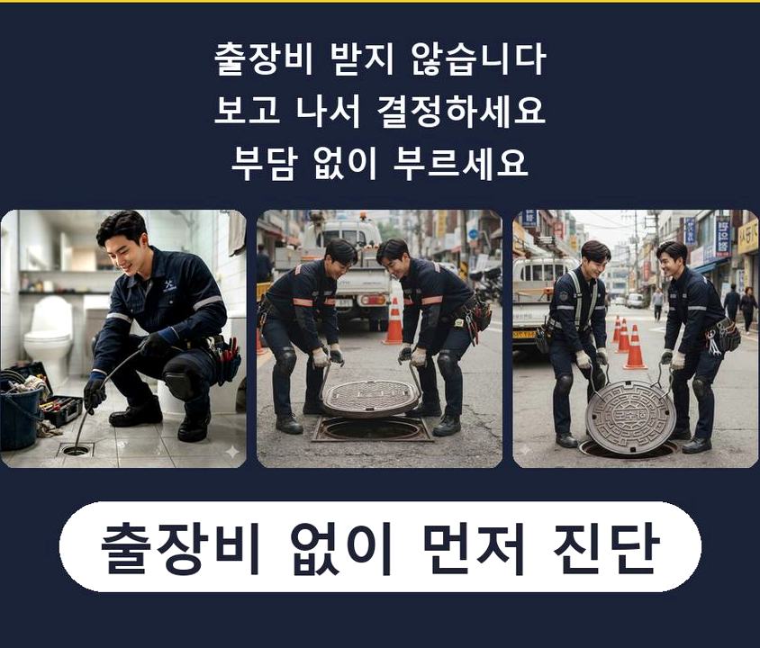 안산시단원구 원시동 싱크대막힘 야간 출동 현장 작업 사진 - 배관해결사