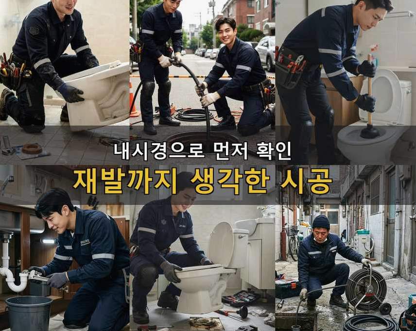 김포시 월곶면갈산리 하수구막힘 업체 현장 작업 사진 - 배관해결사