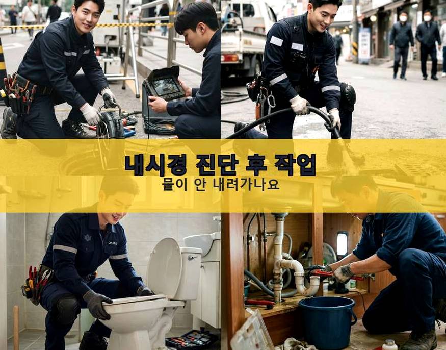 용인시처인구 유방동 배수구막힘 가격 안내 현장 작업 사진 - 배관해결사