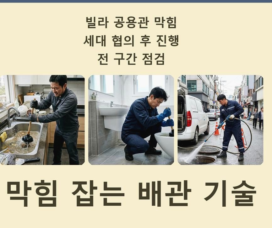 평택시 유천동 배수구막힘 비용 현장 작업 사진 - 배관해결사