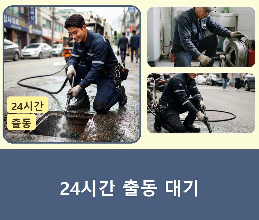 성남시중원구 하대원동 변기막힘 고압세척·관통 작업 모습