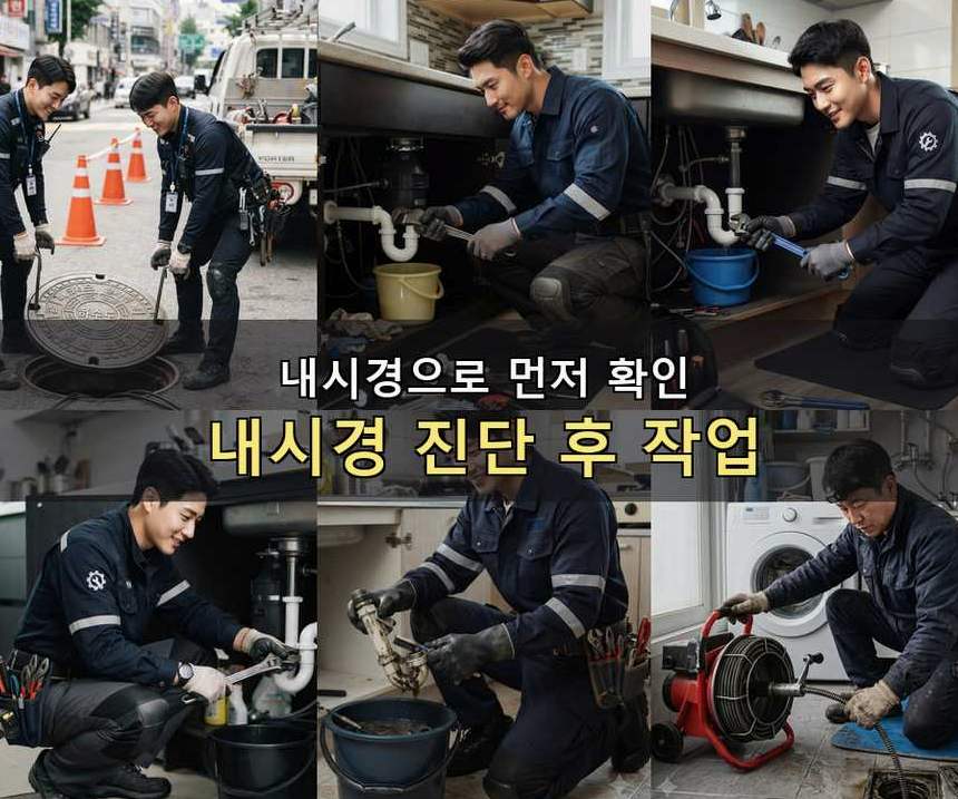 성남시중원구 은행동 하수구 역류 전문 업체 현장 작업 사진 - 배관해결사