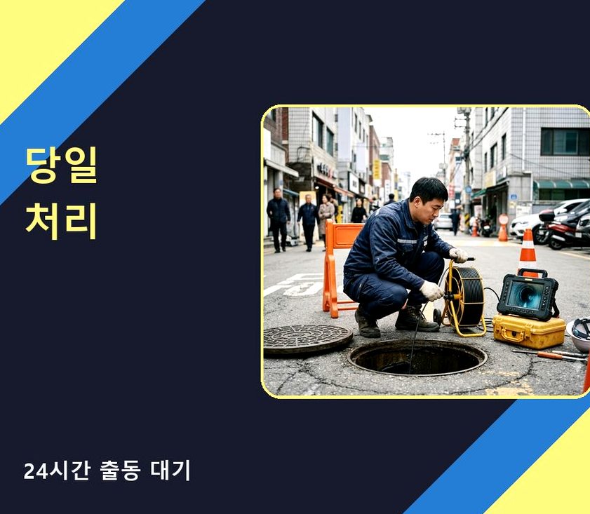 구리시 인창동 변기막힘 고압세척·관통 작업 모습
