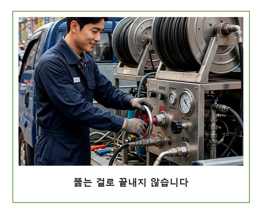 구리시 인창동 화장실 하수구막힘 출장비 무료 현장 작업 사진 - 배관해결사