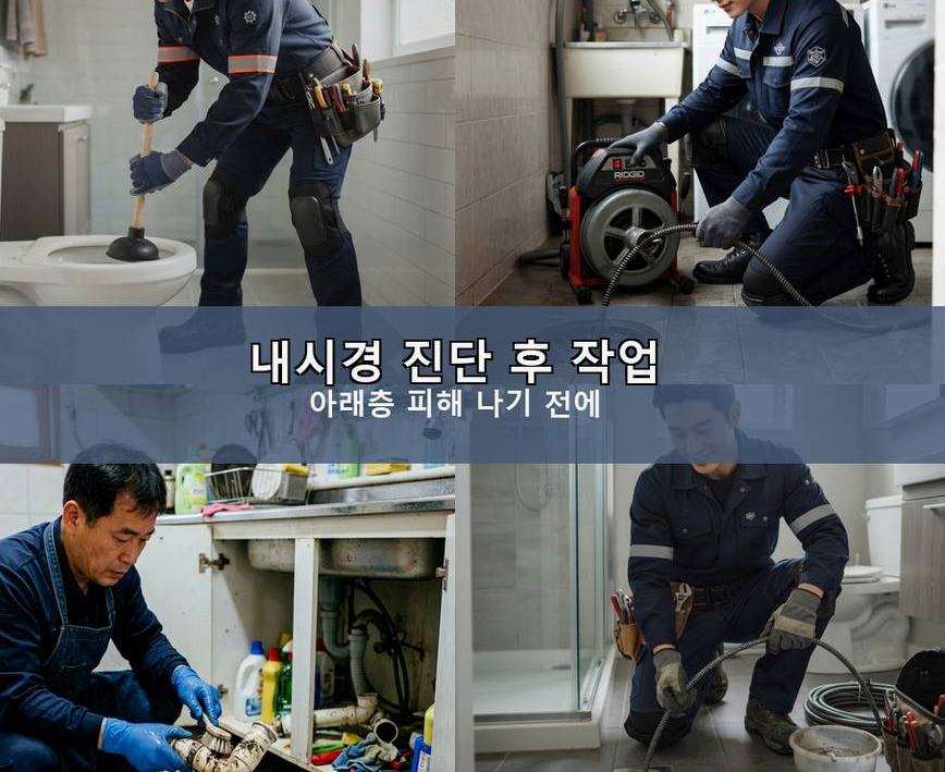 서울 광진구 자양동 고압세척 출장비 무료 현장 작업 사진 - 배관해결사