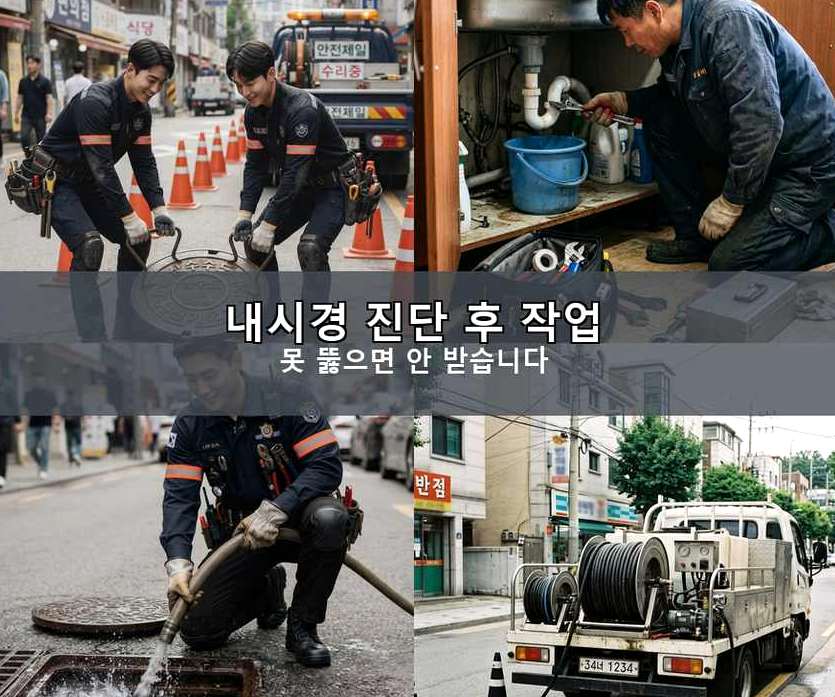 서울 광진구 자양동 정화조막힘 당일 처리 현장 작업 사진 - 배관해결사