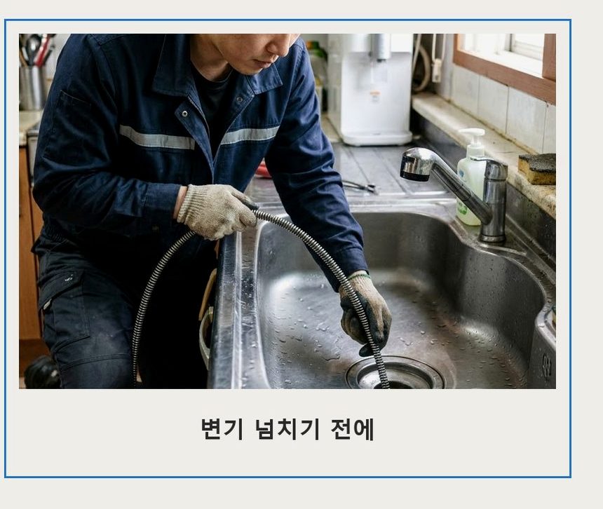 옹진군 자월면승봉리 고압세척 야간 출동 현장 작업 사진 - 배관해결사